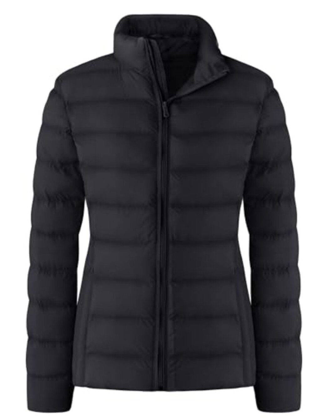 Lightweight Packable Down Alternative Puffer Jacket Quilted Zip